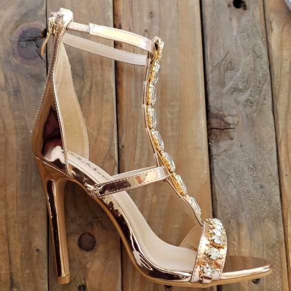 Gold heel with faux diamonds Glam - Picture 9 of 9